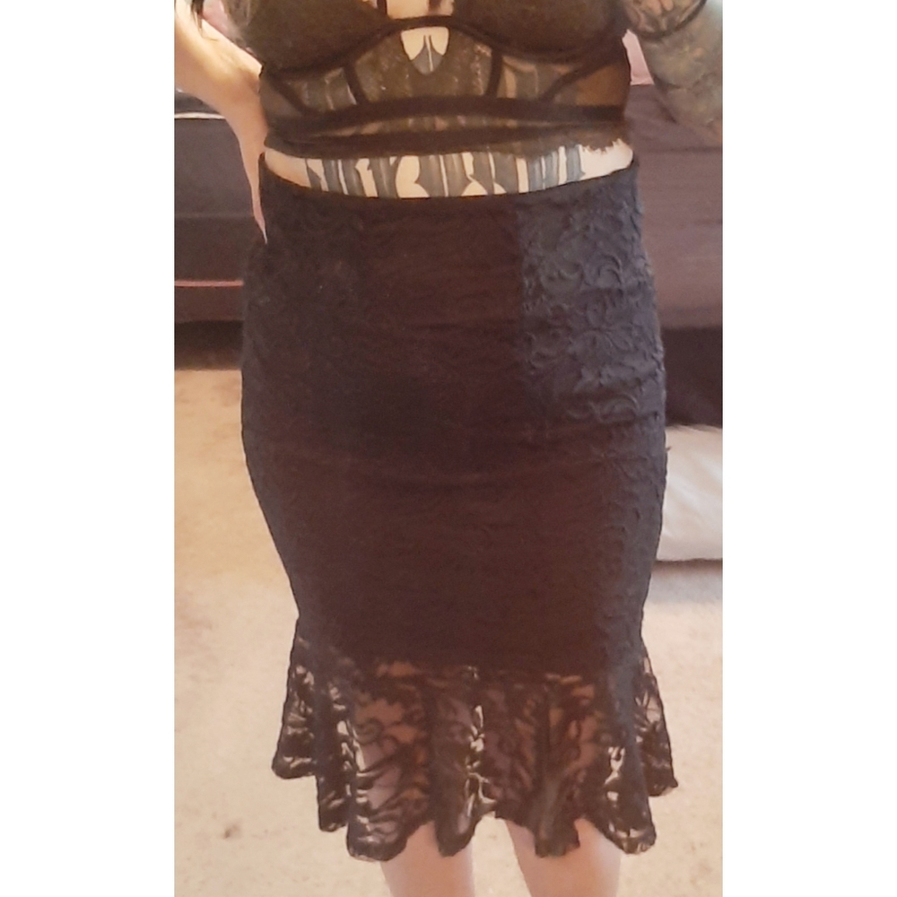 🌟Urban Behavior high waist lace skirt
